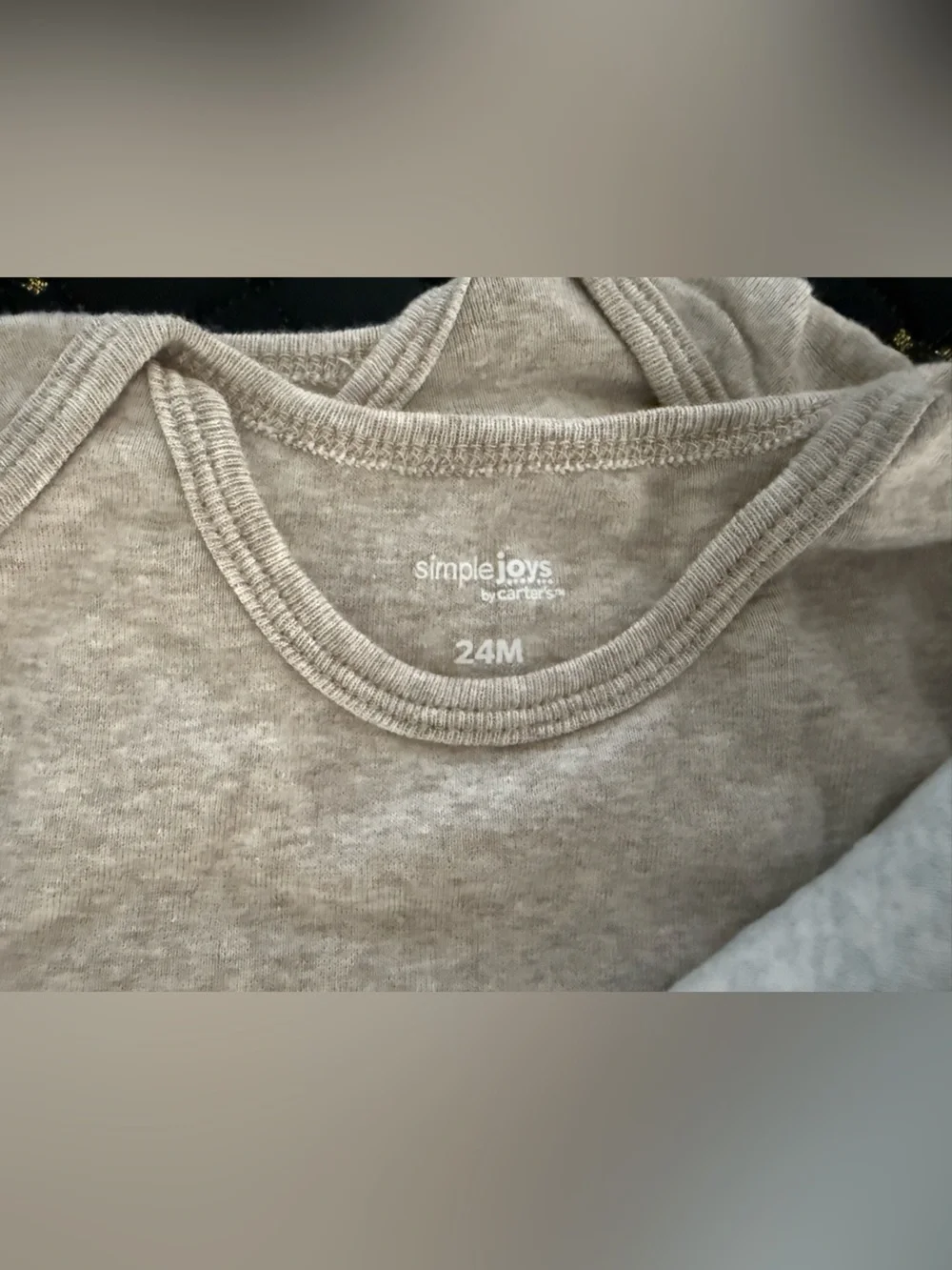 Simple Joy’s by Carter's Navy, Light Gray & Beige Bodysuit Set 24mon
